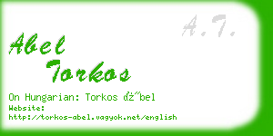 abel torkos business card